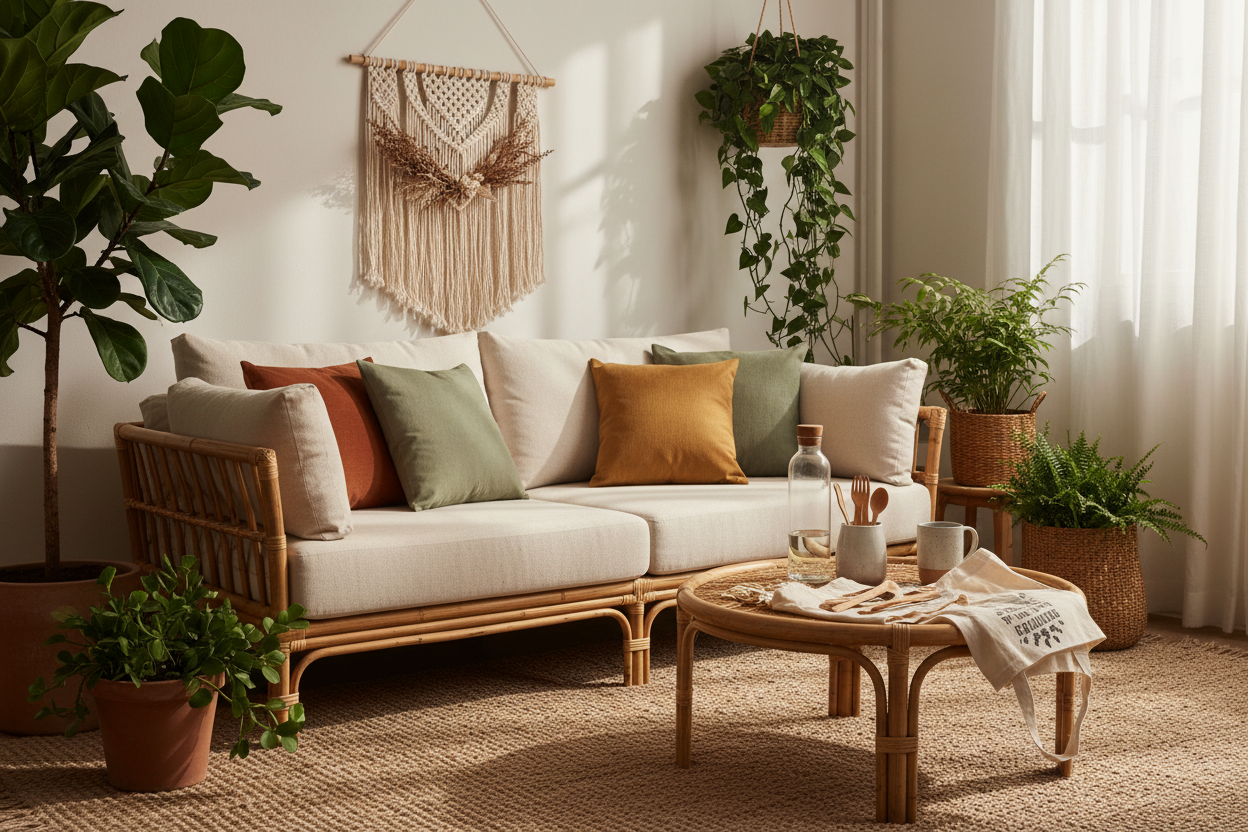 Eco-friendly lifestyle scene