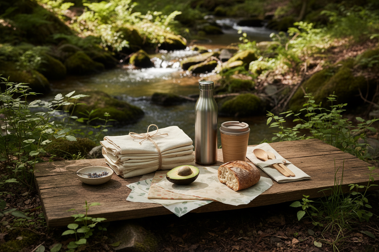 Minimalist eco-friendly scene